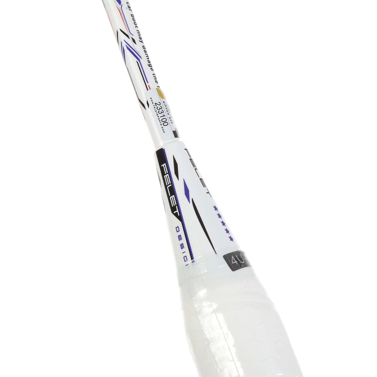 RAQUETTE DE BADMINTON FELET HYPERMAX WHITE/PURPLE (CORDEE)