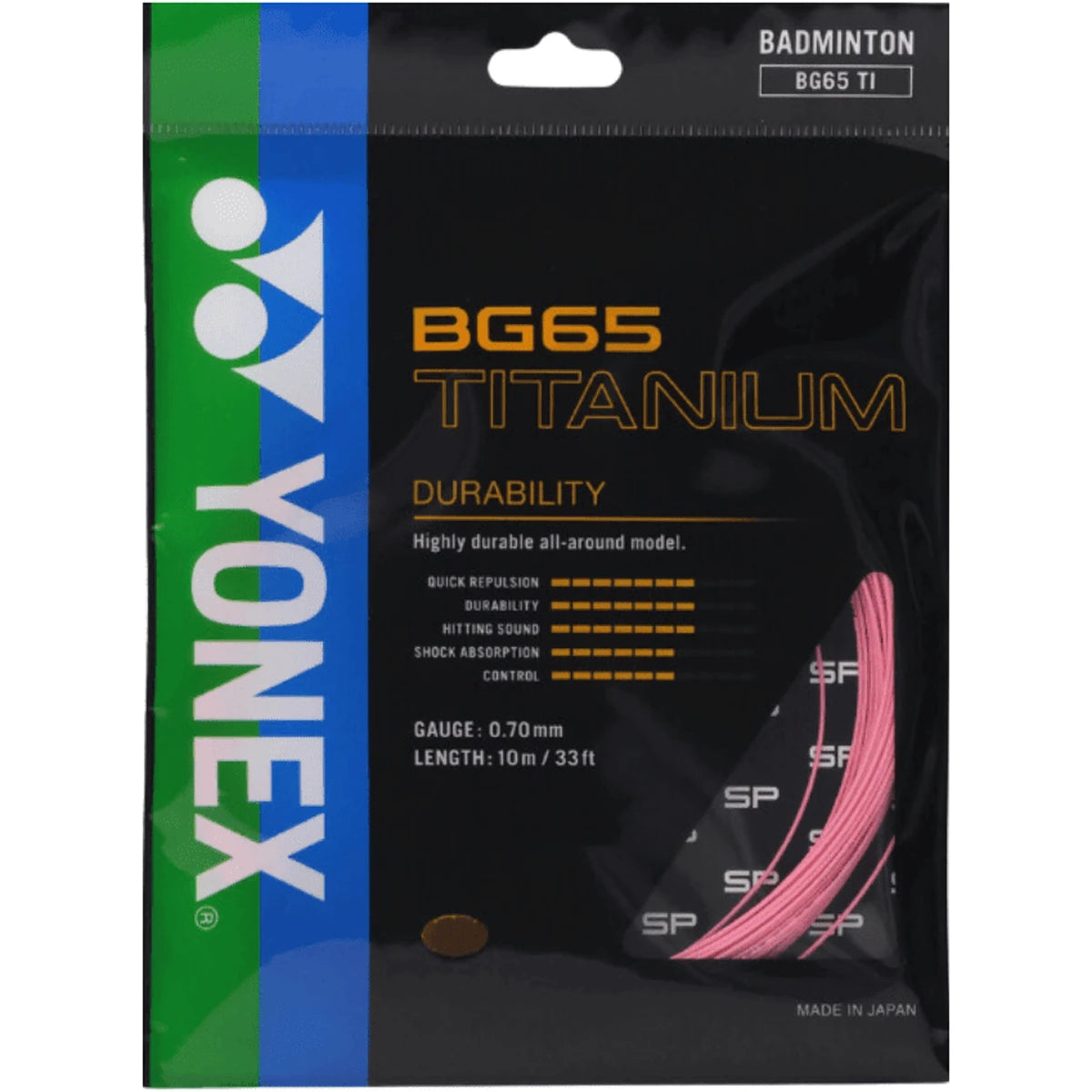 CORDAGE DE BADMINTON YONEX BG65TI (GARNITURE - 10M)
