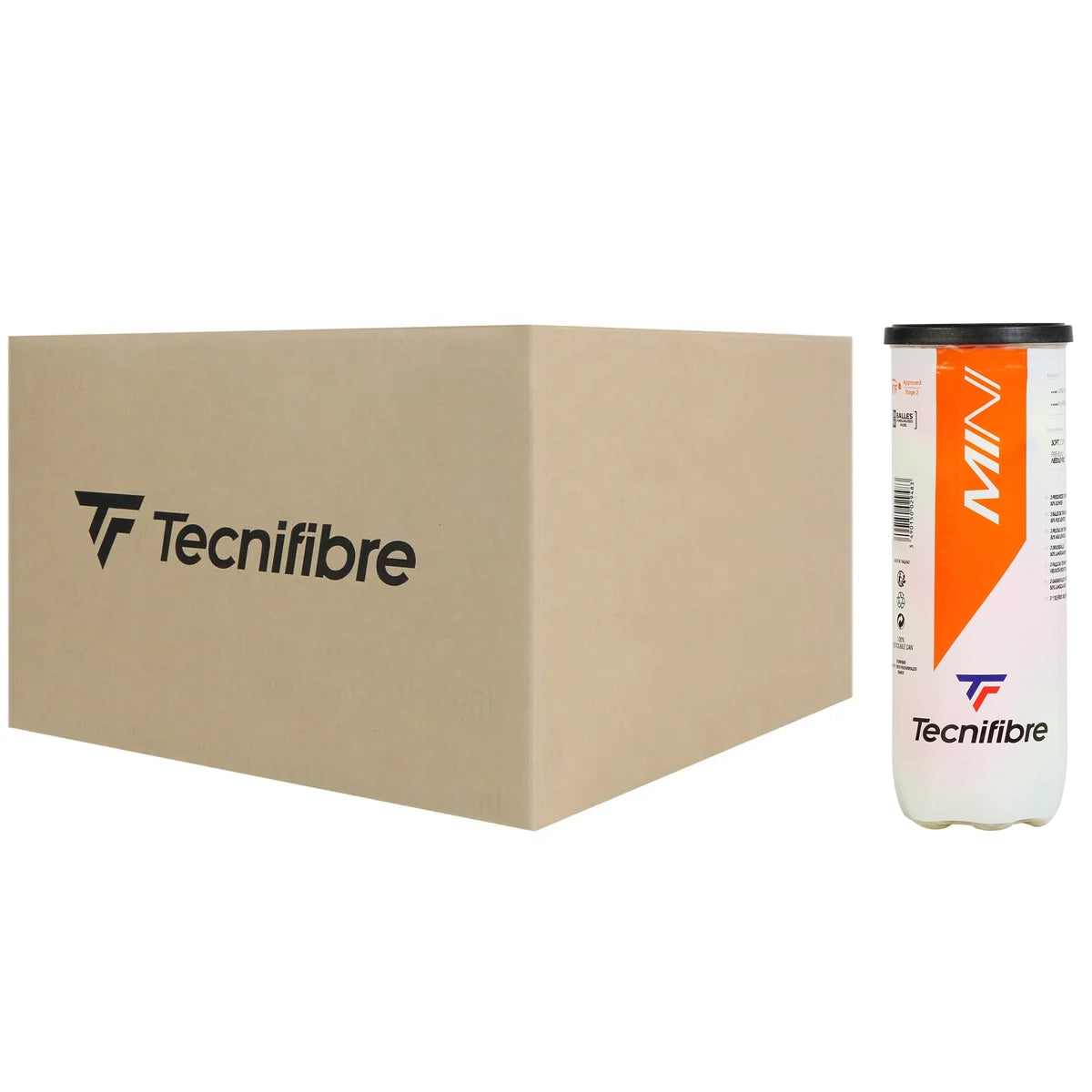 KARTON MIT 24 RÖHREN MIT JE 3 TECNIFIBRE MINI TENNISBALLEN
