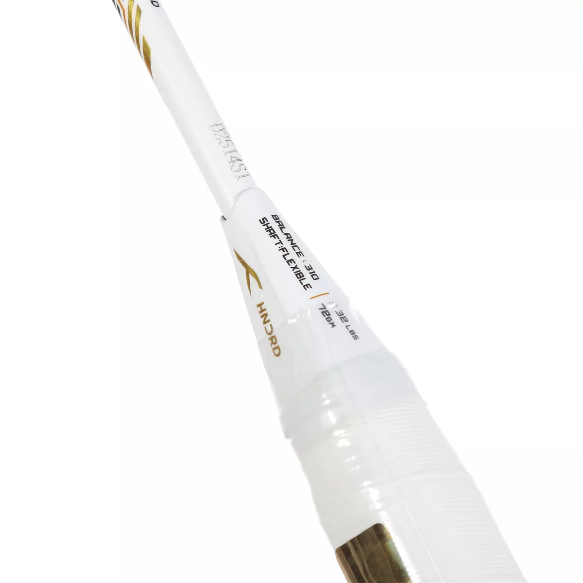 HUNDRED NUCLEAR 72 BLACK-WHITE-GOLD BADMINTON RACKET