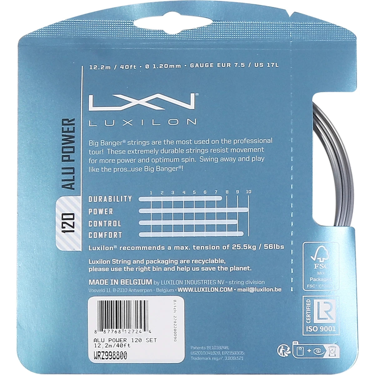 Cordage Luxilon Big Banger Alu Power (12 Mètres)