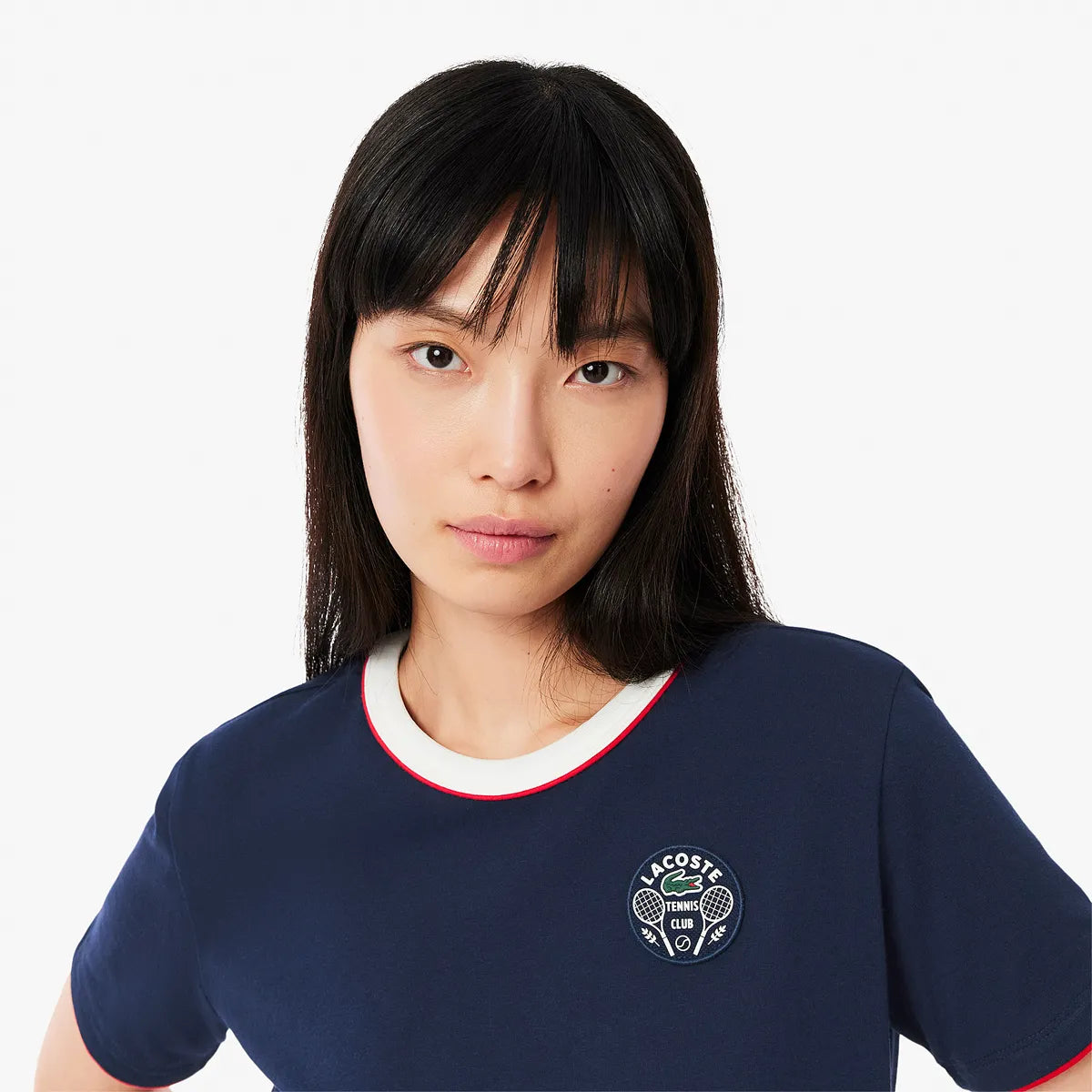 T-SHIRT LACOSTE FEMME HERITAGE