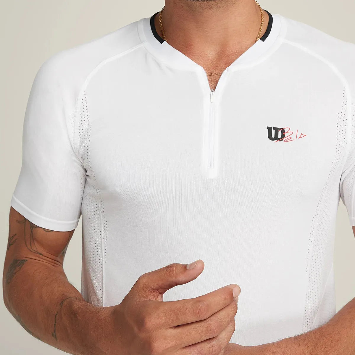 T-SHIRT WILSON BELA SERIES SEAMLESS ZIP HENLEY