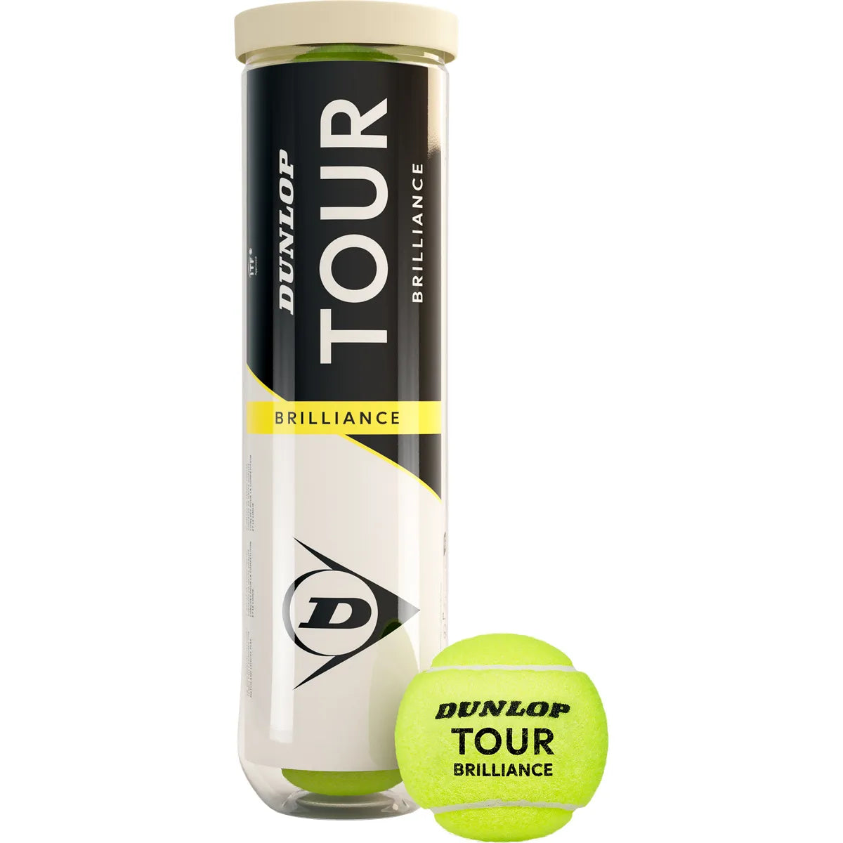 TUBE DE 4 BALLES DUNLOP TOUR BRILLANCE