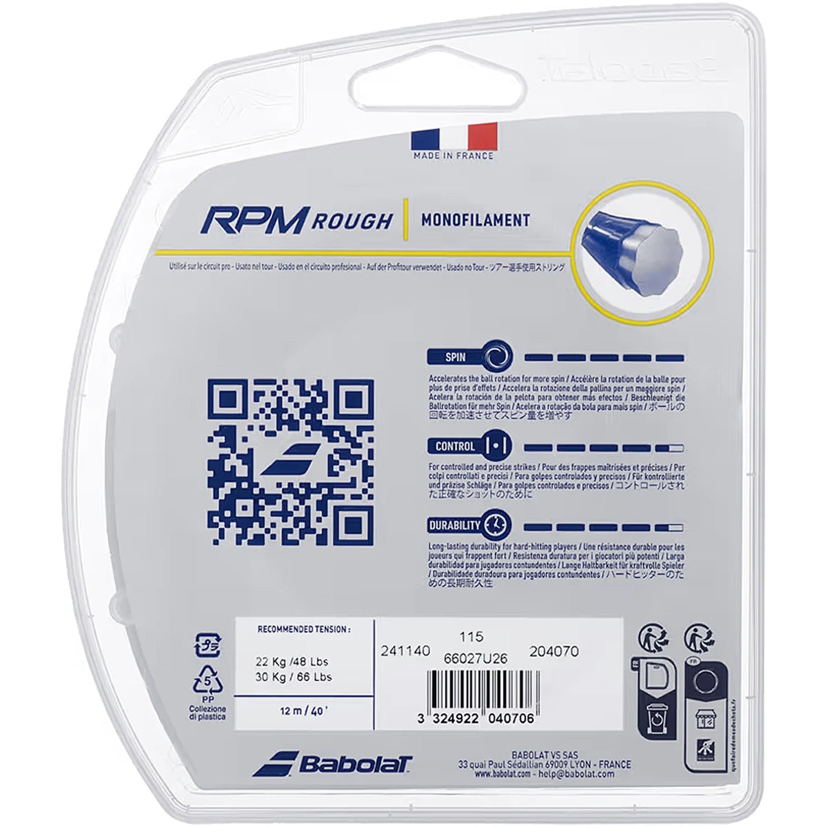 BABOLAT RPM ROUGH STRING (12 METRES)