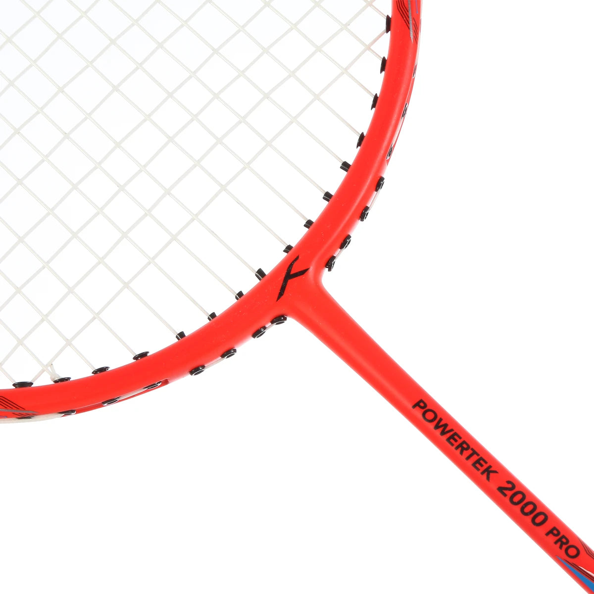 BADMINTONSCHLÄGER HUNDRED POWERTEK 2000 PRO ROT (BESAITET)