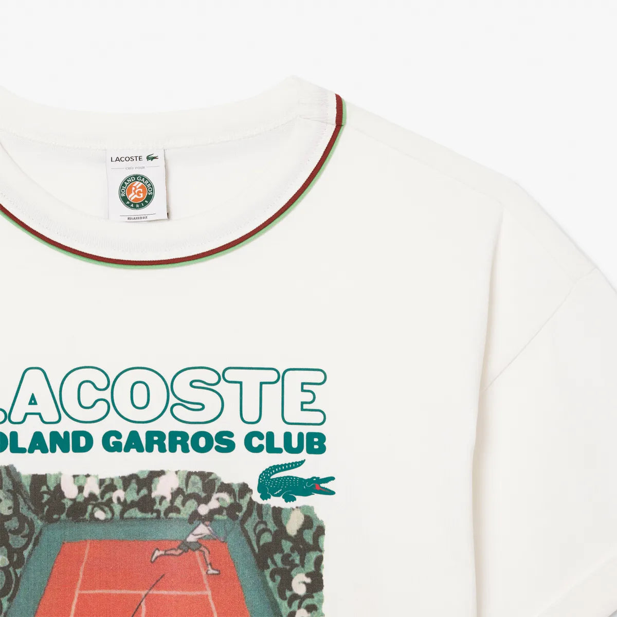 T-SHIRT LACOSTE FEMME ROLAND-GARROS CLUB
