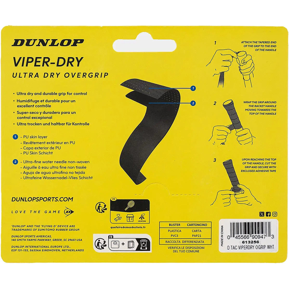 SURGRIPS DUNLOP VIPER-DRY x3