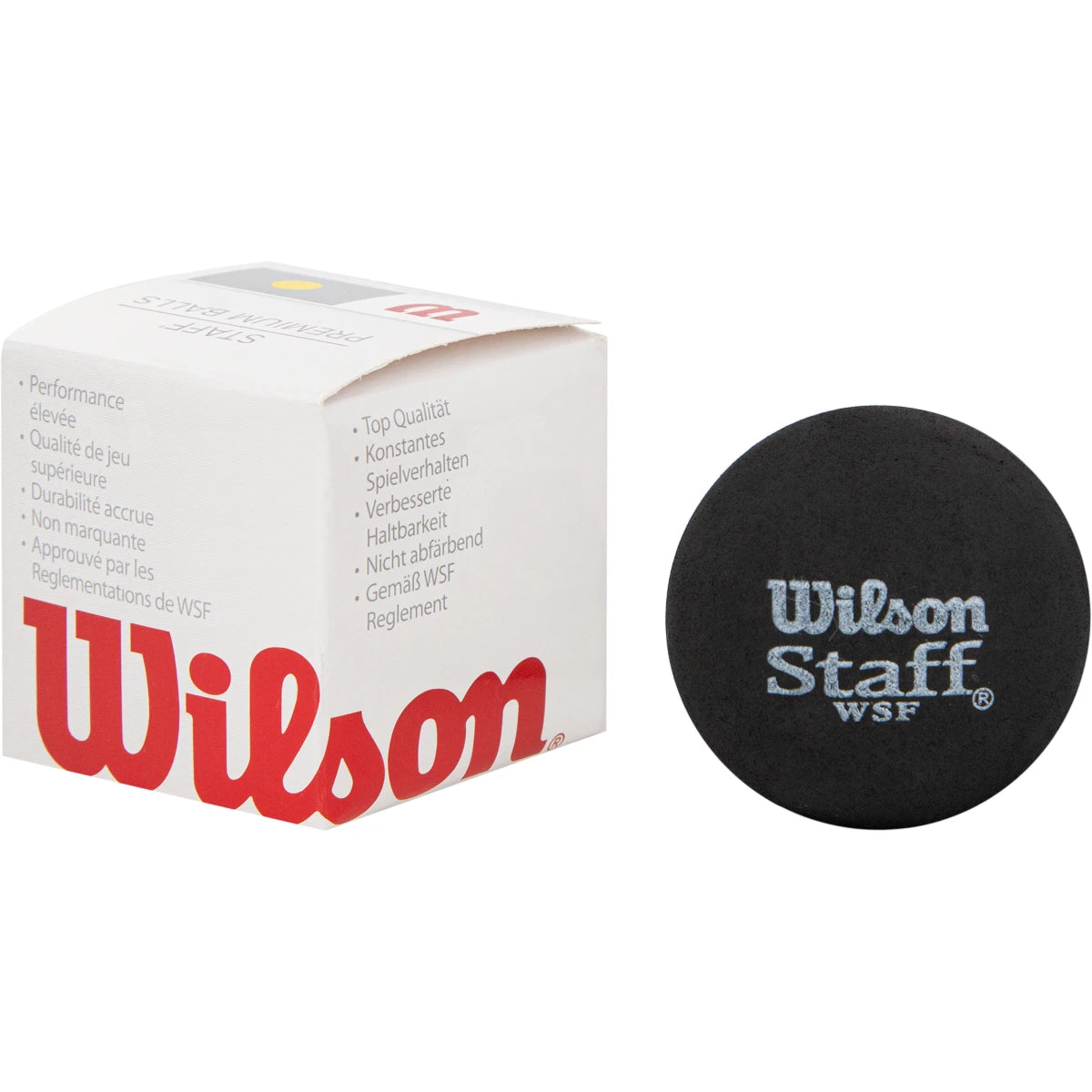 BALLES DE SQUASH WILSON STAFF (X1 - SIMPLE POINT JAUNE)