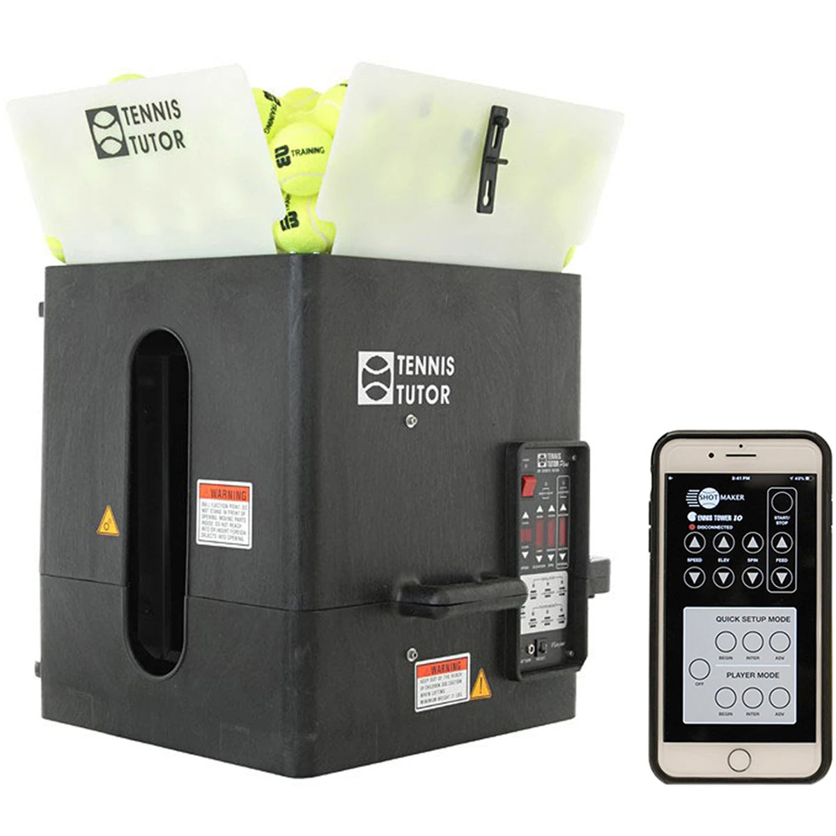 LANCE-BALLES TUTOR PLUS PLAYER SUR BATTERIE-TELE MOBILE