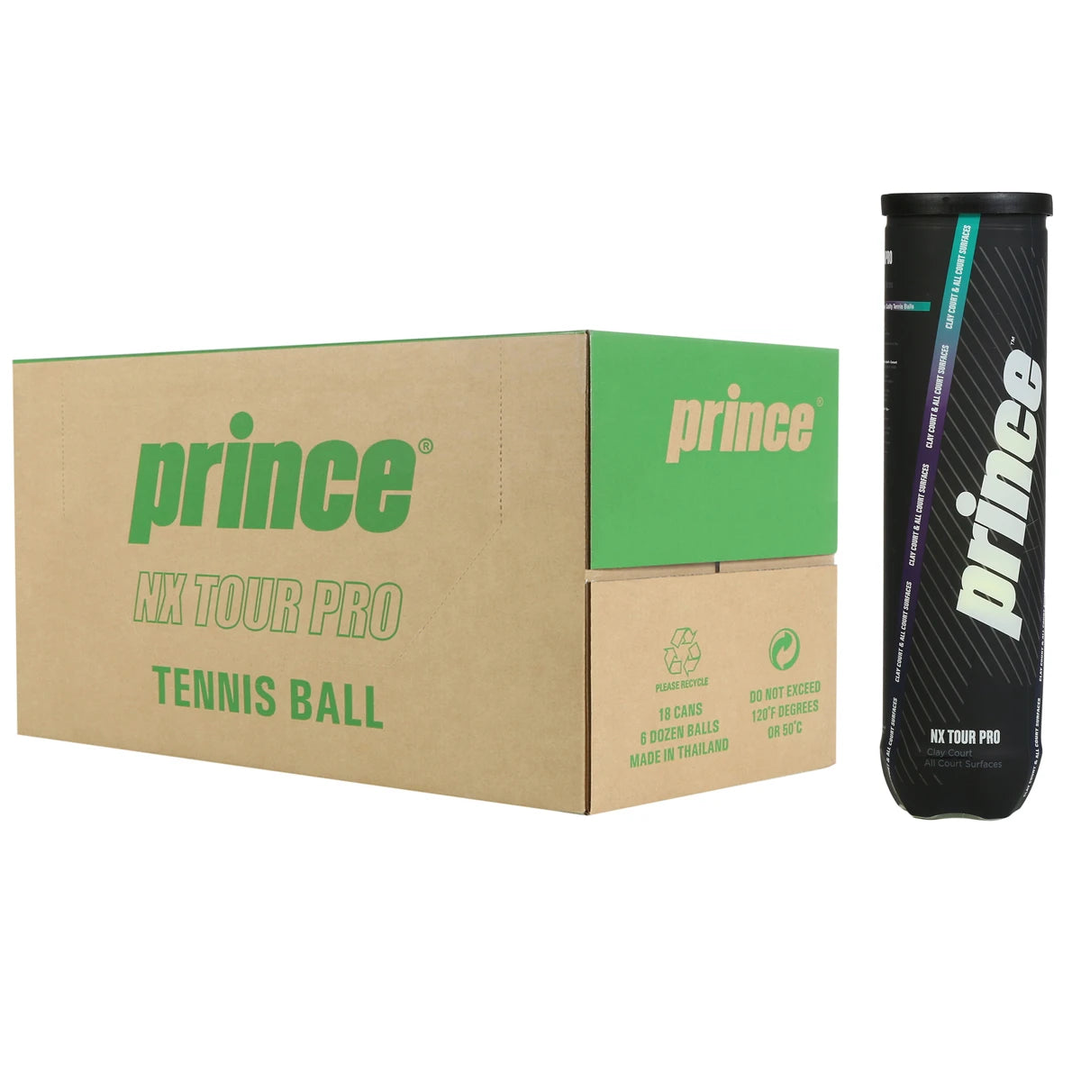 KARTON MIT 18 RÖHREN MIT JE 4 PRINCE NX TOUR PRO BÄLLEN