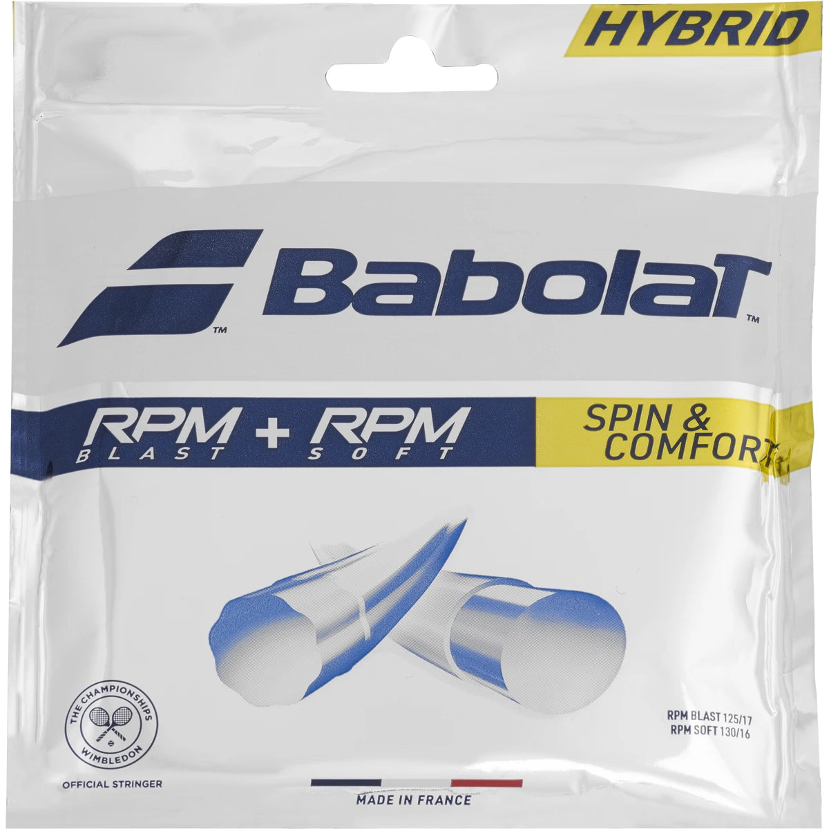 BABOLAT HYBRID STRINGING RPM BLAST (1.25MM) + RPM SOFT (1.30MM)