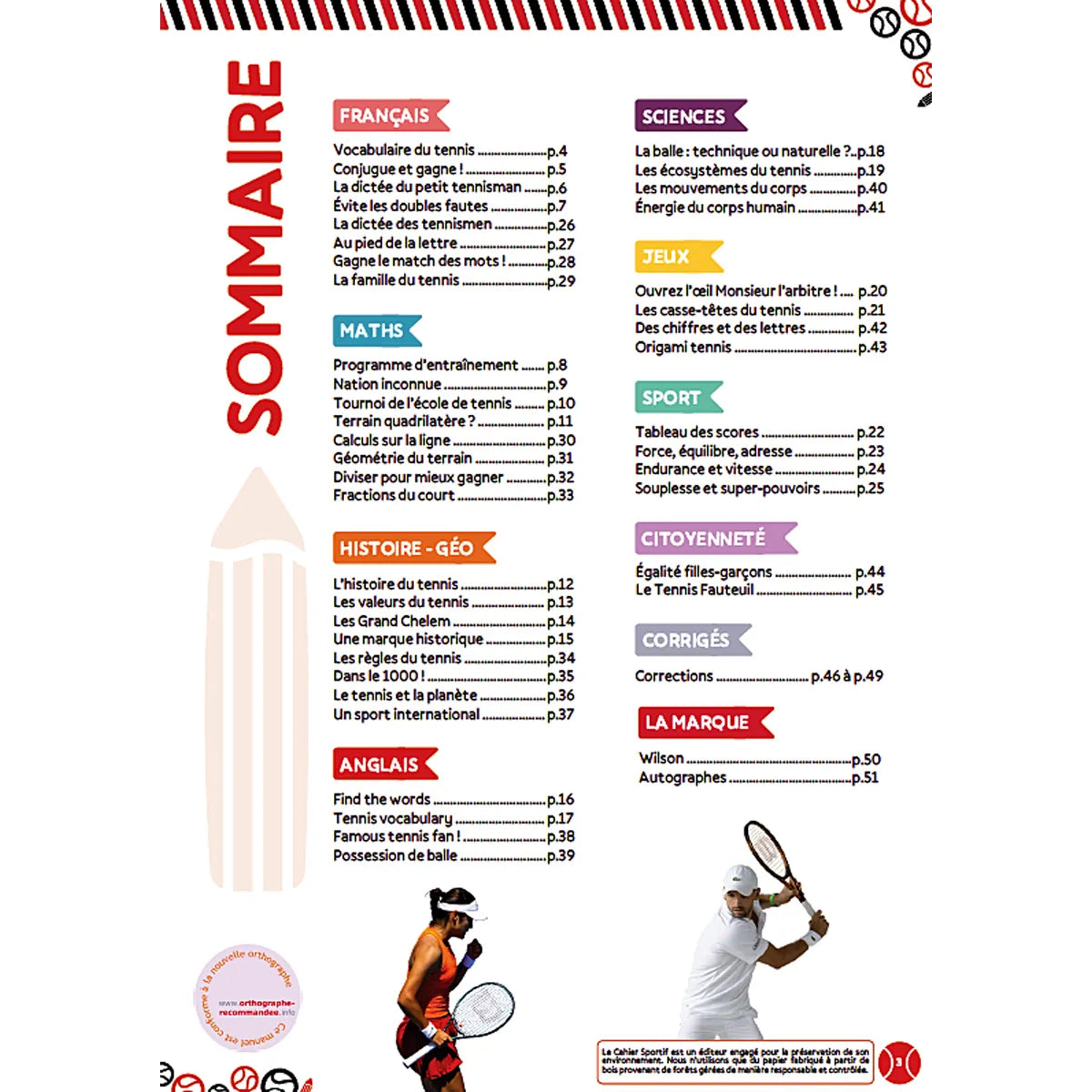 LE CAHIER SPORTIF WILSON CM1-CM2 (FRANCAIS UNIQUEMENT)
