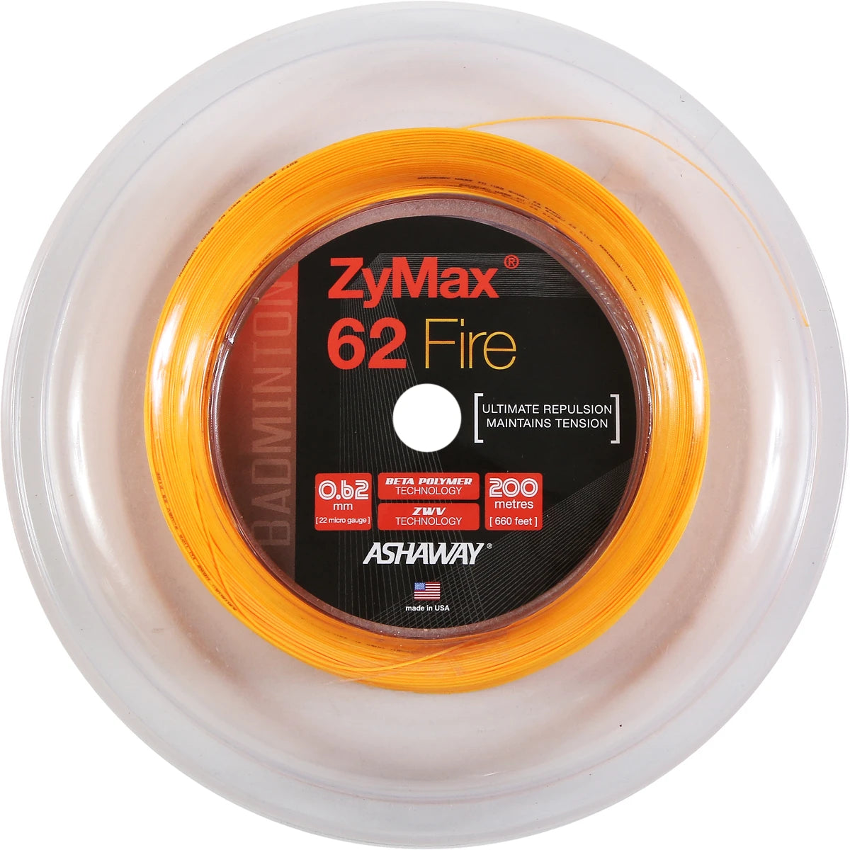 BOBINE BADMINTON ASHAWAY ZYMAX 62 FIRE (200 METRES)
