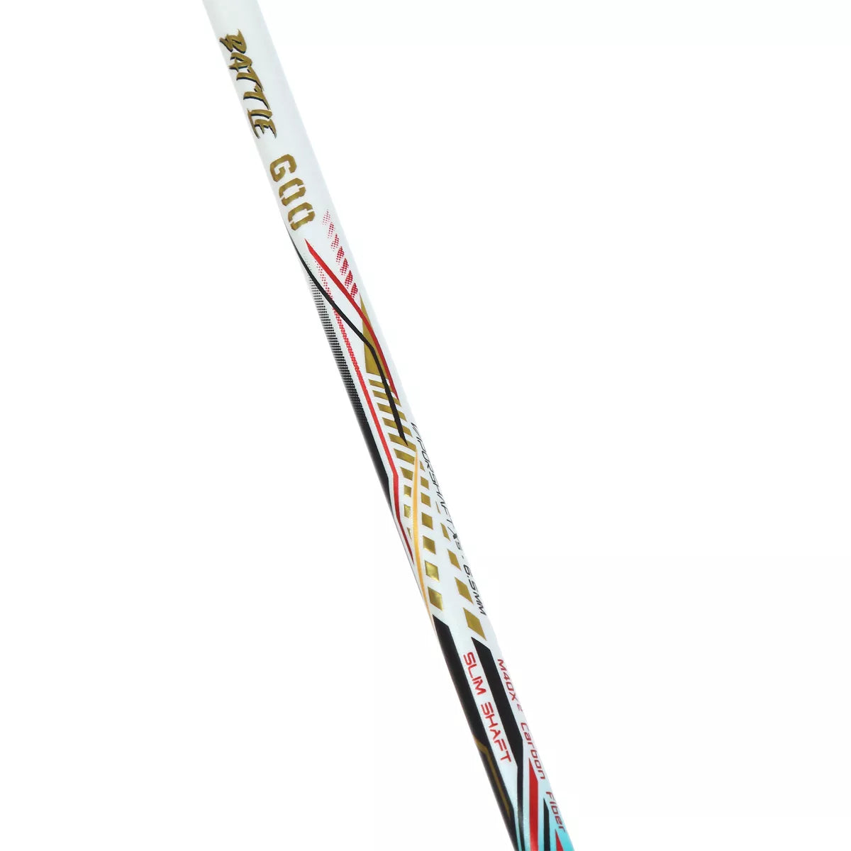 RAQUETTE DE BADMINTON HUNDRED BATTLE - 600 WHITE-GOLD