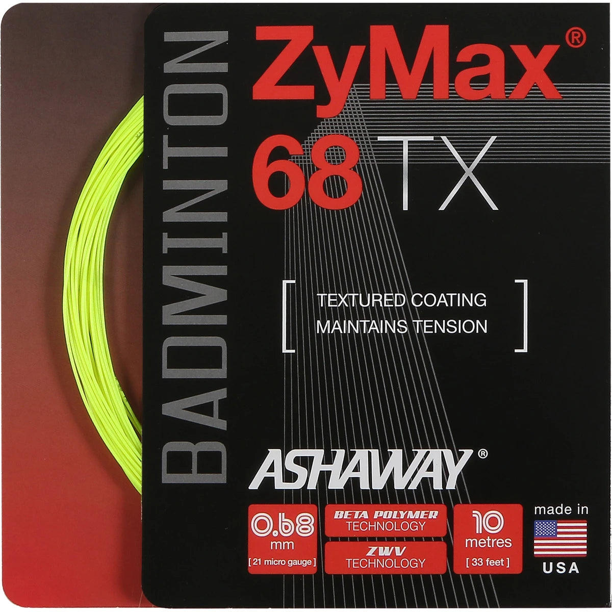 CORDAGE BADMINTON ASHAWAY ZYMAX 68 TX (10 METRES)