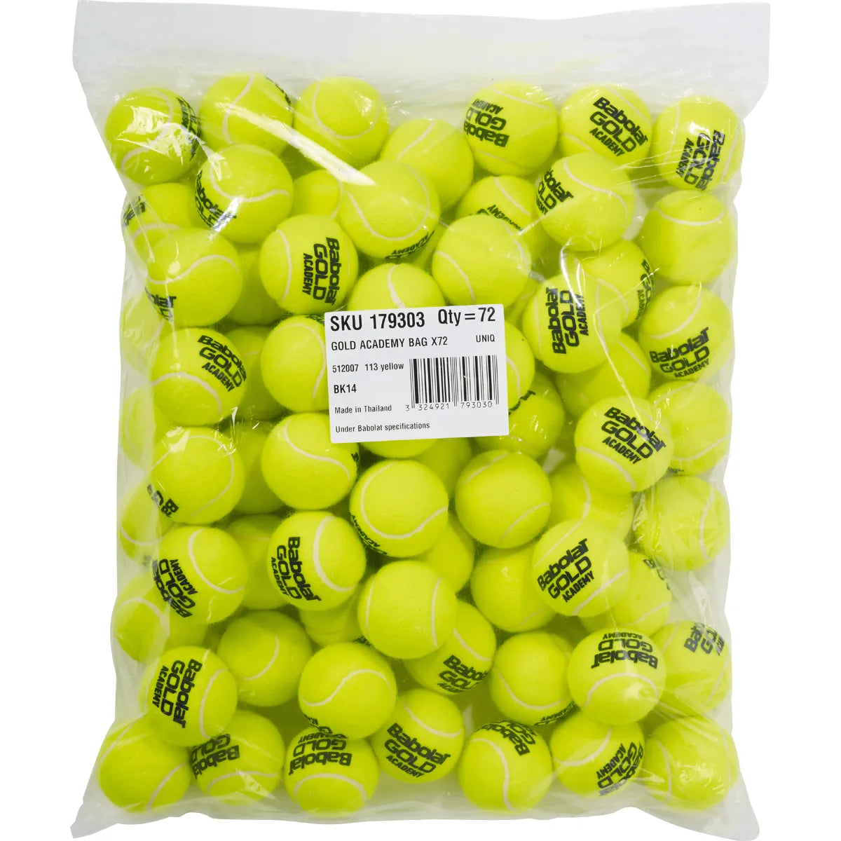 NACHLADUNG 72 BABOLAT GOLD ACADEMY BÄLLE