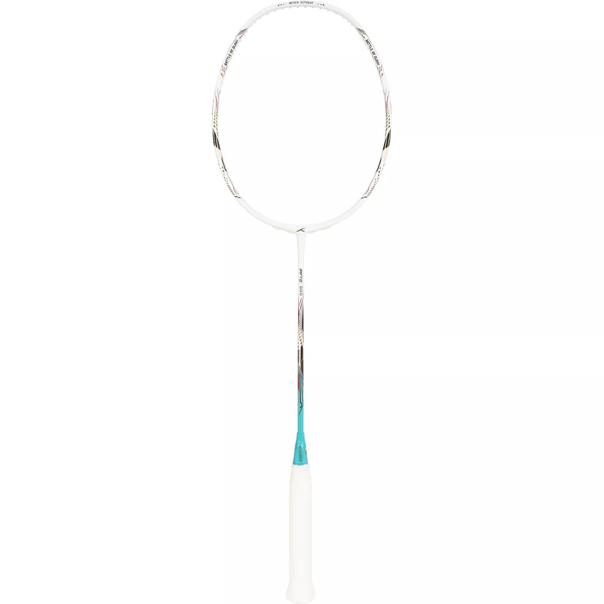 RAQUETTE DE BADMINTON HUNDRED BATTLE - 600 WHITE-GOLD