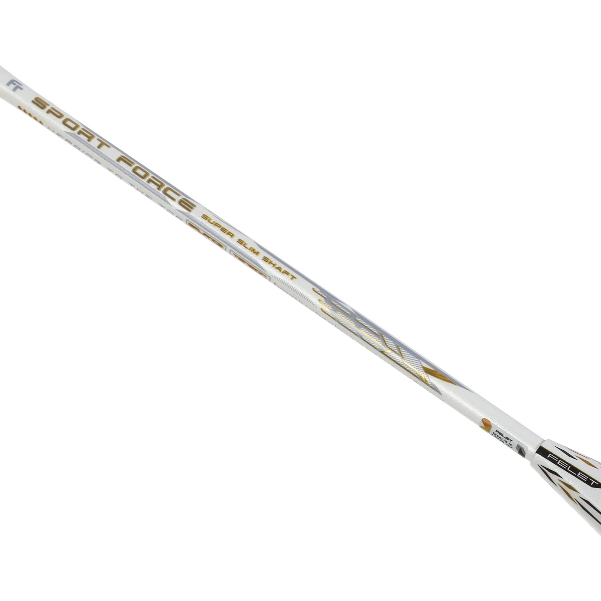 RAQUETTE DE BADMINTON FELET SPORT FORCE WHITE-GOLD (CORDEE)