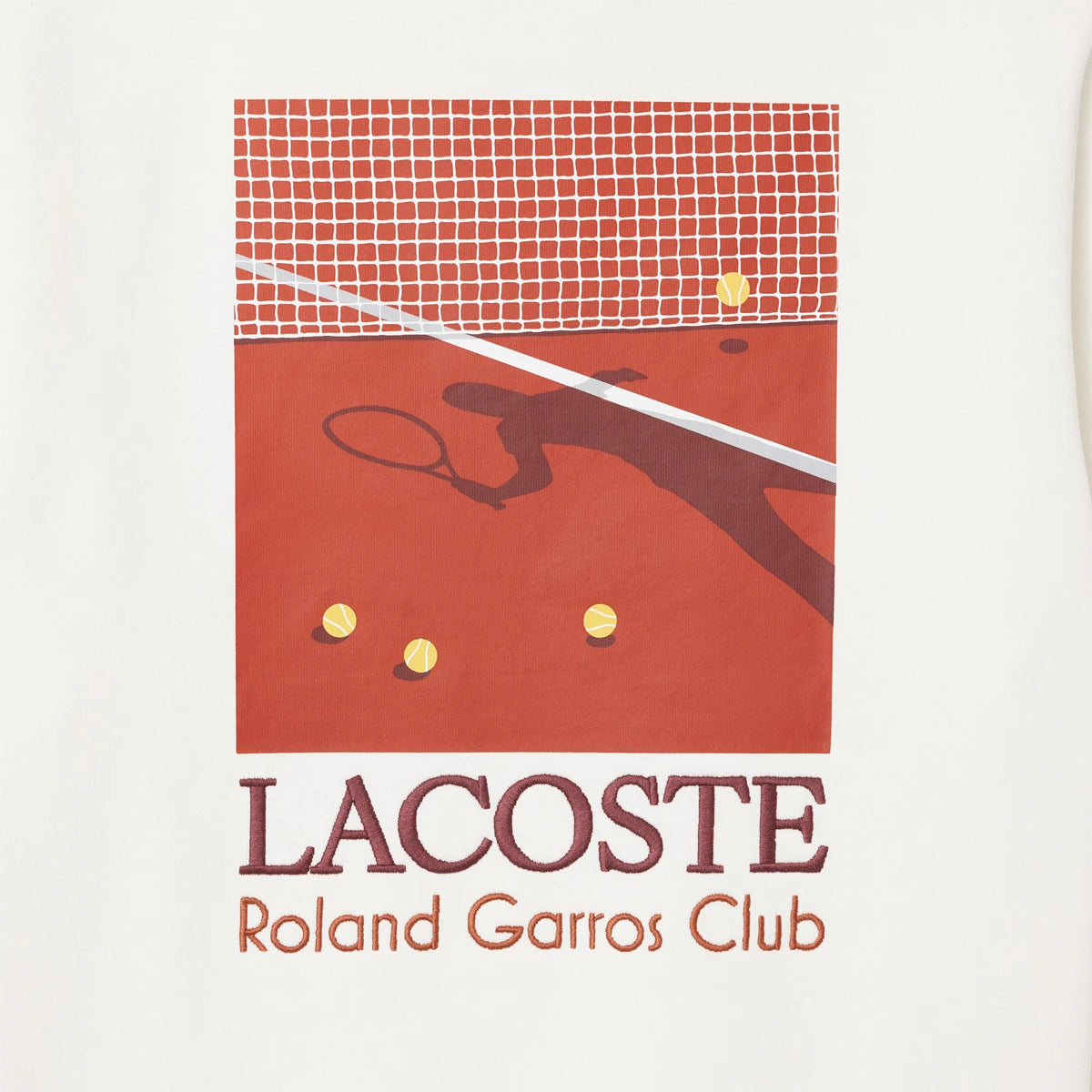 SWEAT LACOSTE ROLAND GARROS CLUB GRAPHIQUE
