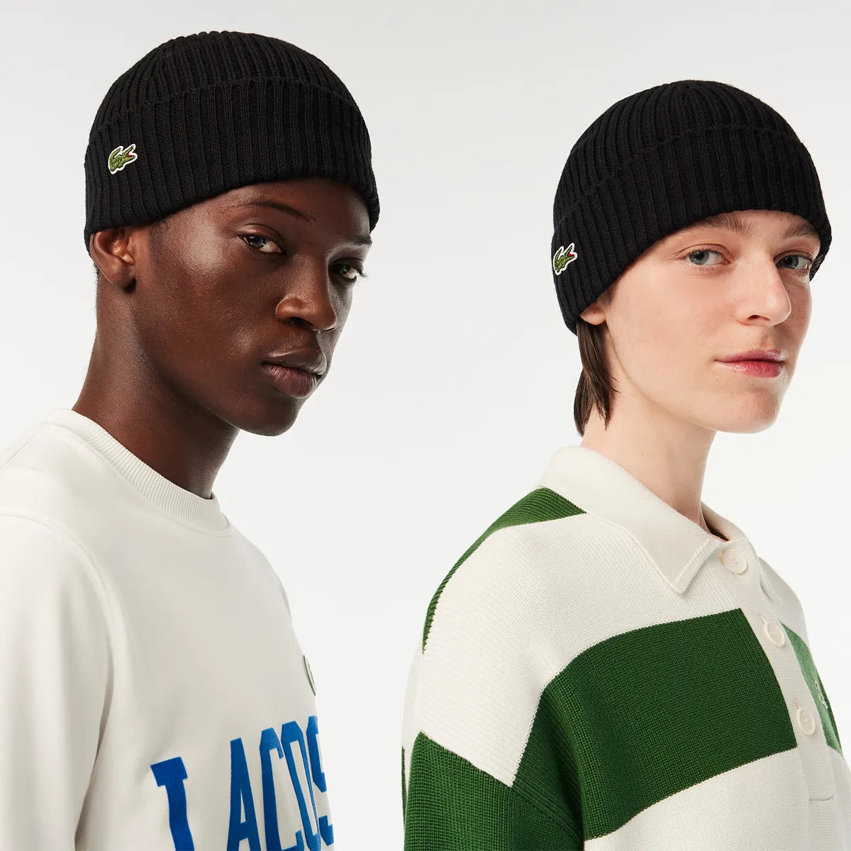 BONNET LACOSTE LAINE RIBBED