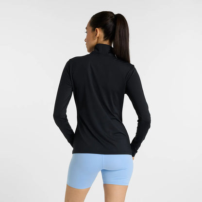 DAMEN SPORT T-SHIRT NEW BALANCE SPORT MIT VIERTELREISSVERSCHLUSS