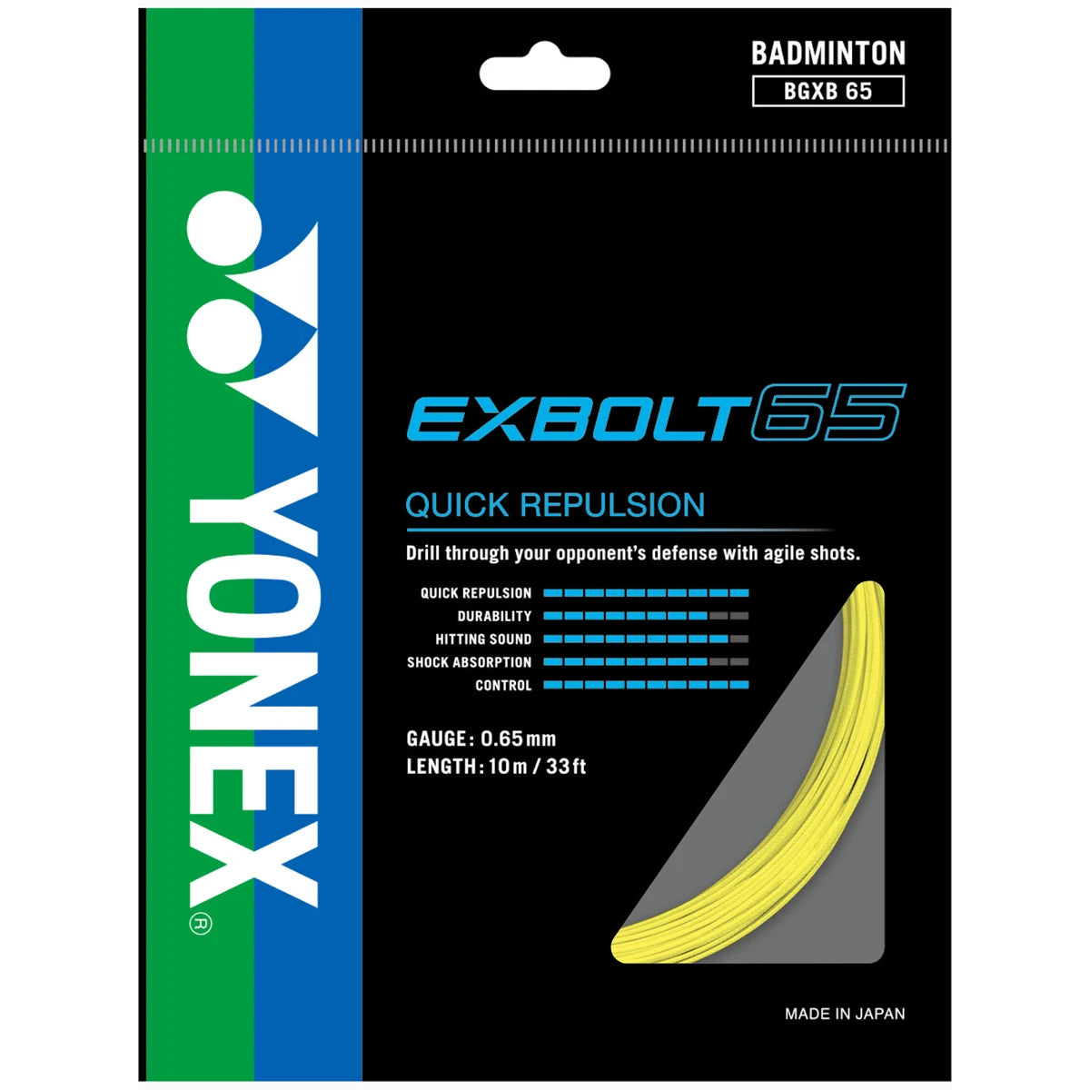 YONEX EXBOLT 65 BADMINTON STRING (SET - 10M)