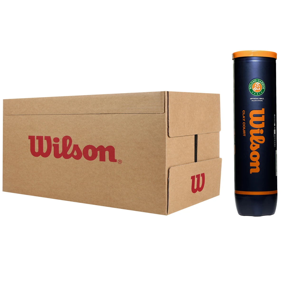 KARTON MIT 18 RÖHREN MIT JE 4 WILSON ROLAND GARROS OFFICIAL CLAY BÄLLEN