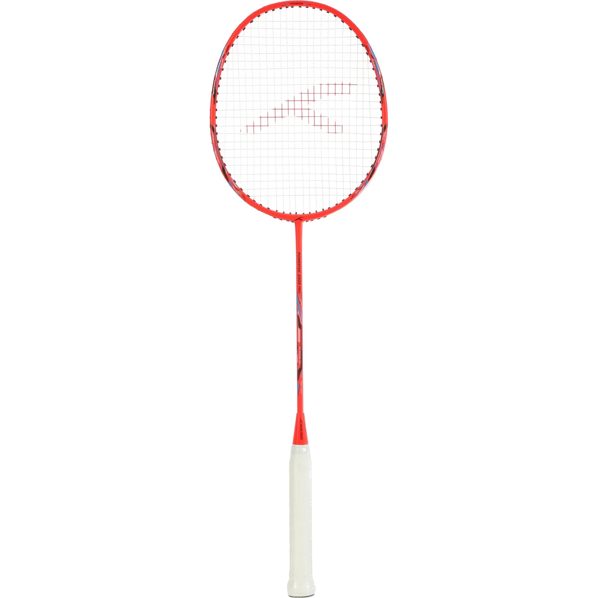 BADMINTONSCHLÄGER HUNDRED POWERTEK 2000 PRO ROT (BESAITET)