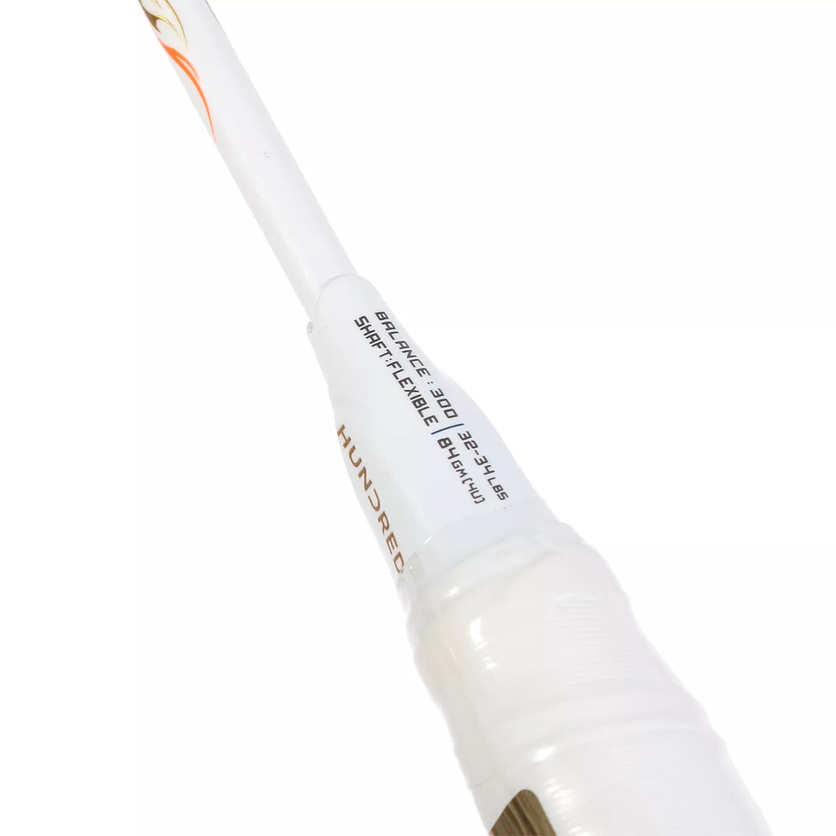 RAQUETTE DE BADMINTON HUNDRED BATTLE 900-(4U) WHITE