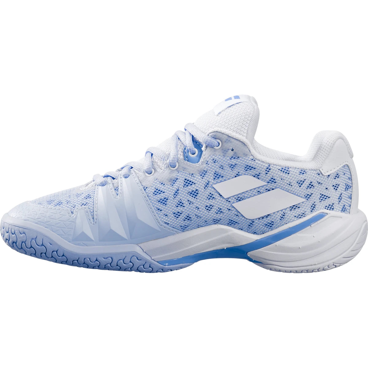 CHAUSSURES BABOLAT FEMME INDOOR SHADOW 4 BLANC/BLEU