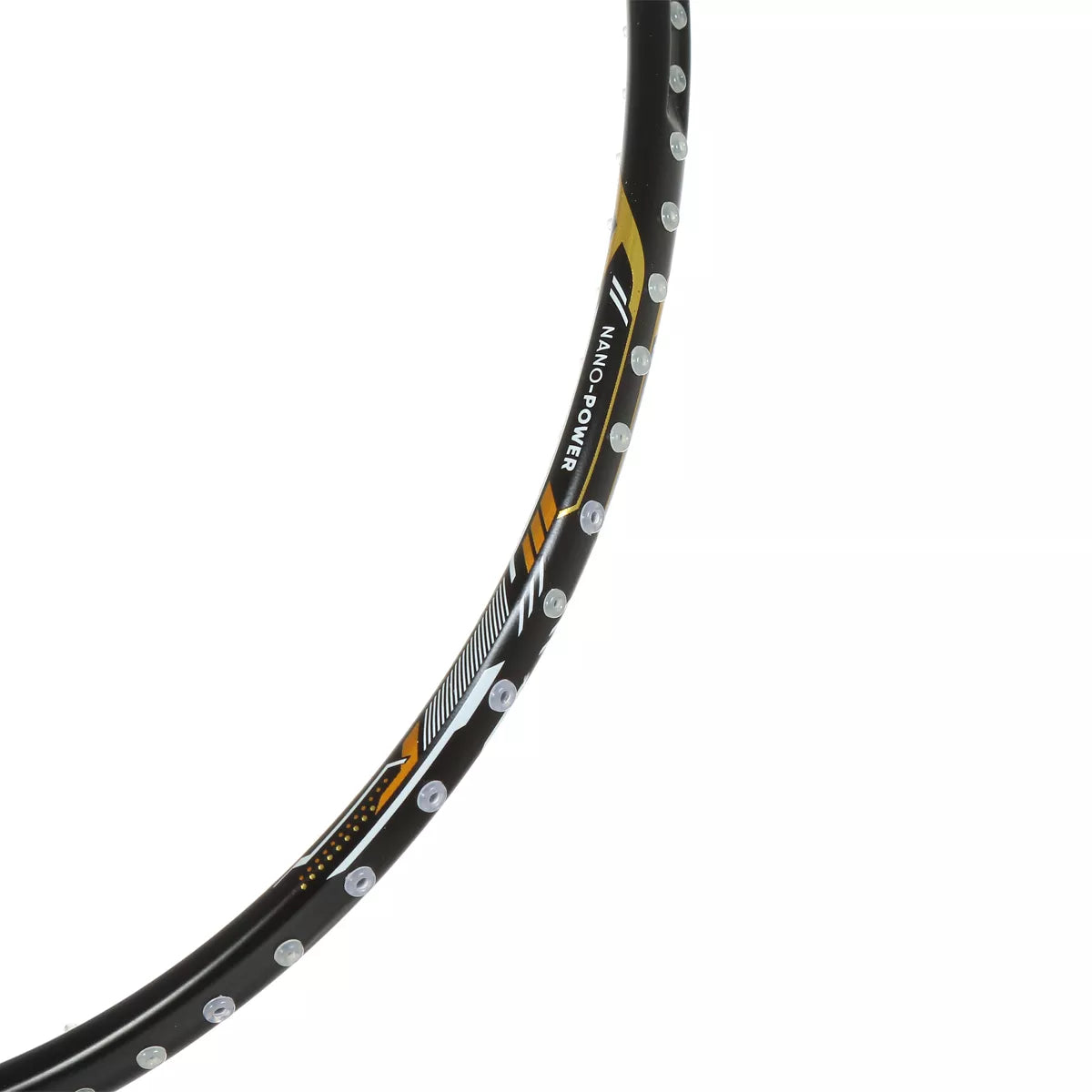 HUNDRED NUCLEAR 72 BLACK-WHITE-GOLD BADMINTON RACKET