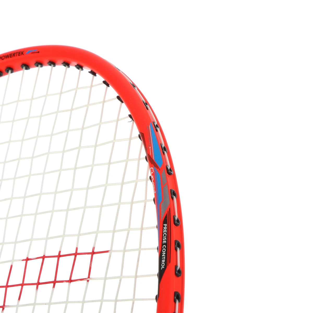 BADMINTONSCHLÄGER HUNDRED POWERTEK 2000 PRO ROT (BESAITET)