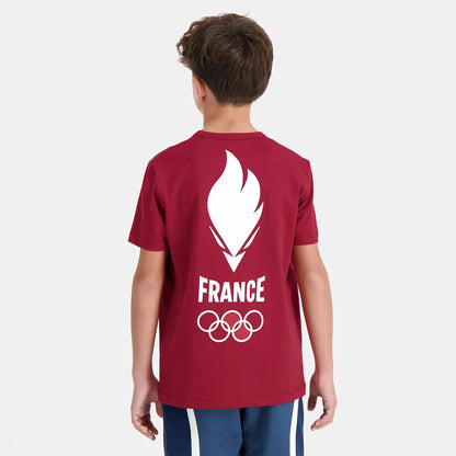 T-SHIRT LE COQ SPORTIF JUNIOR FRANKREICH OLYMPISCHES DORF