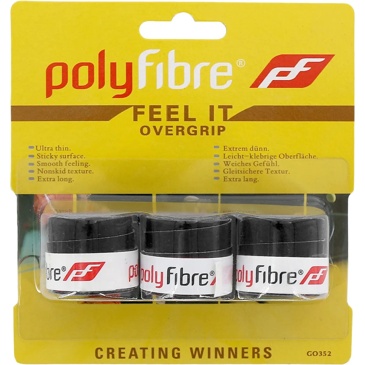 POLYFIBRE FEEL IT OVERGRIPS x3