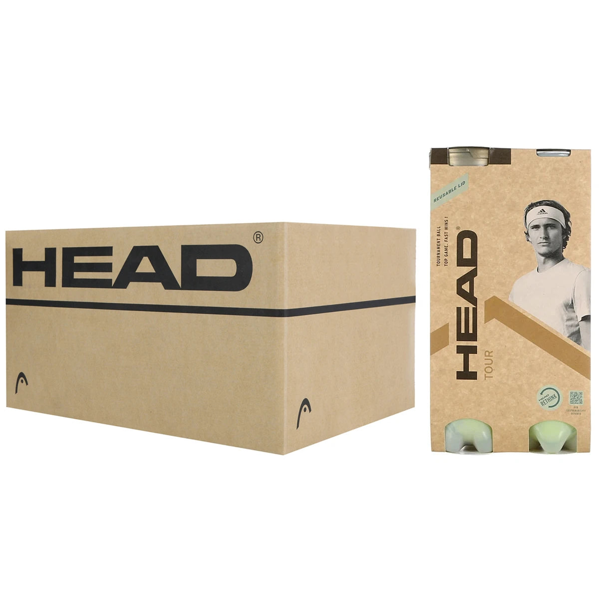 Carton de 18 Bipacks de 4 Balles Head Tour Xt