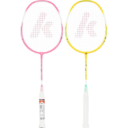 SET MIT 2 BADMINTONSCHLÄGERN KAWASAKI HAPPY KIDS 605 JR
