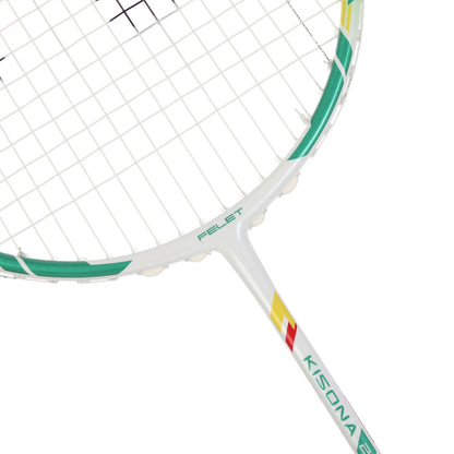 Raquette de Badminton Felet Kisona 21 White/Green (Cordée)