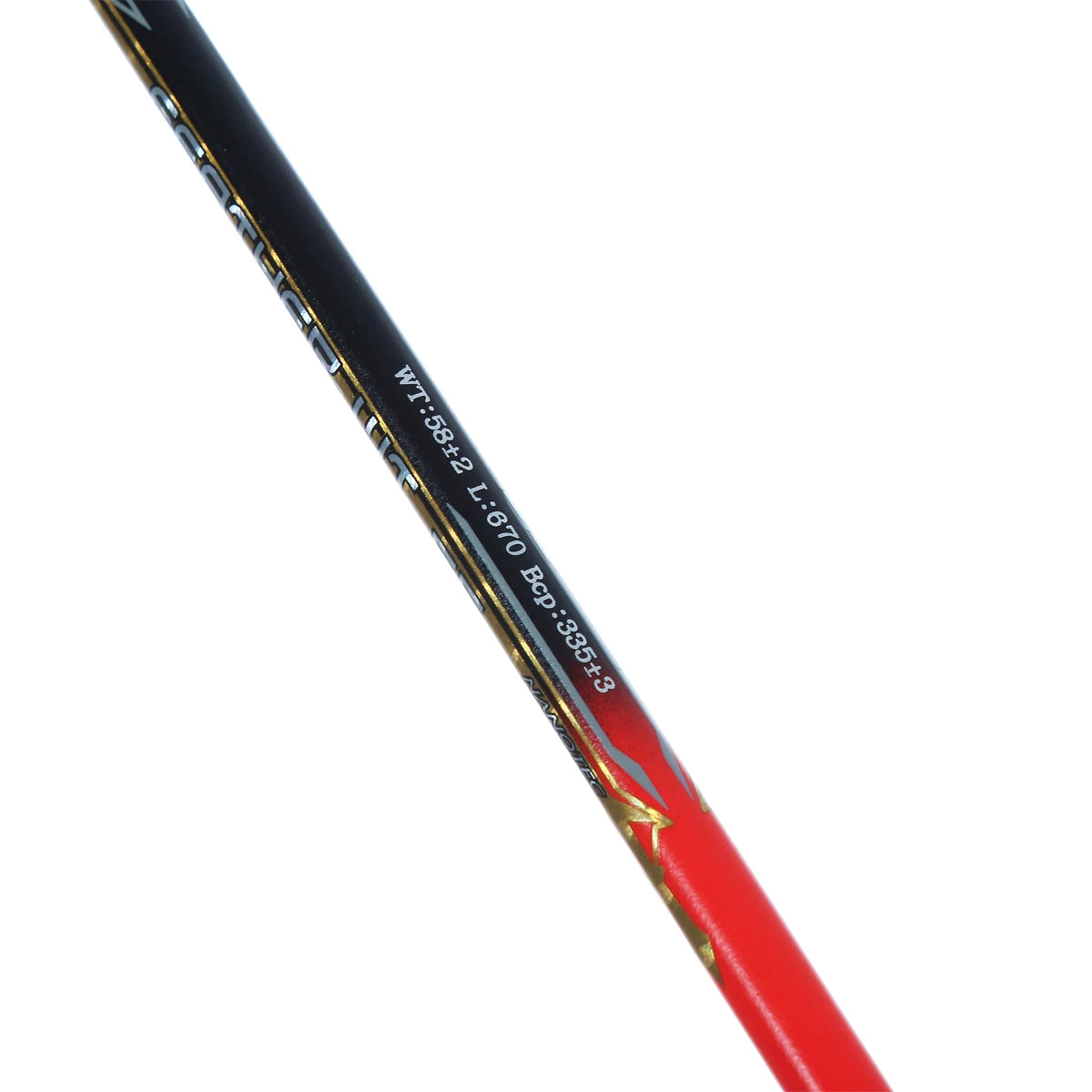 BADMINTONSCHLÄGER APACS FEATHER WT 55 8U SCHWARZ/ROT (OHNE BESAITUNG)