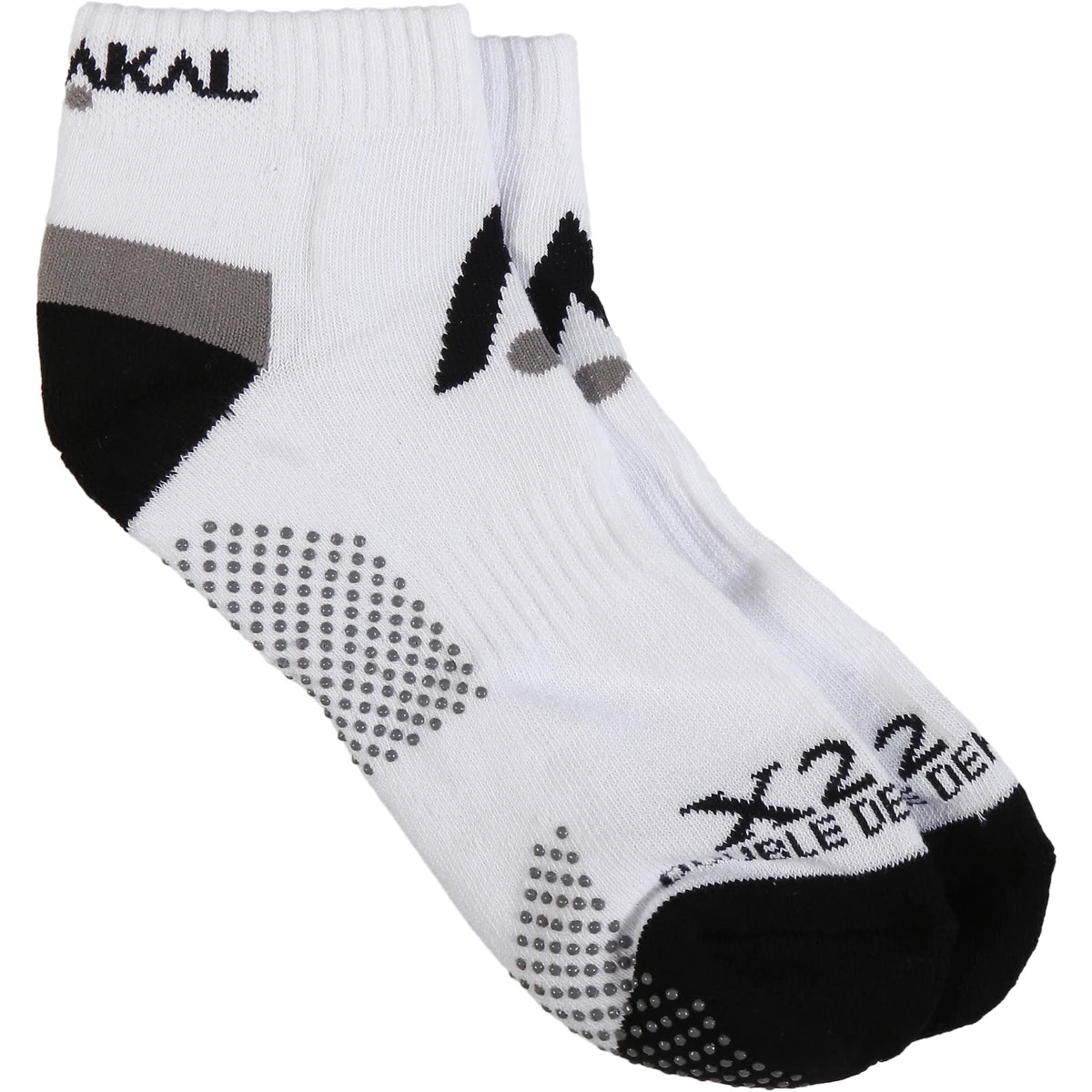 CHAUSSETTES KARAKAL X2 INVISIBLES (BLANCHE-NOIRE) - 2 EPAISSEURS