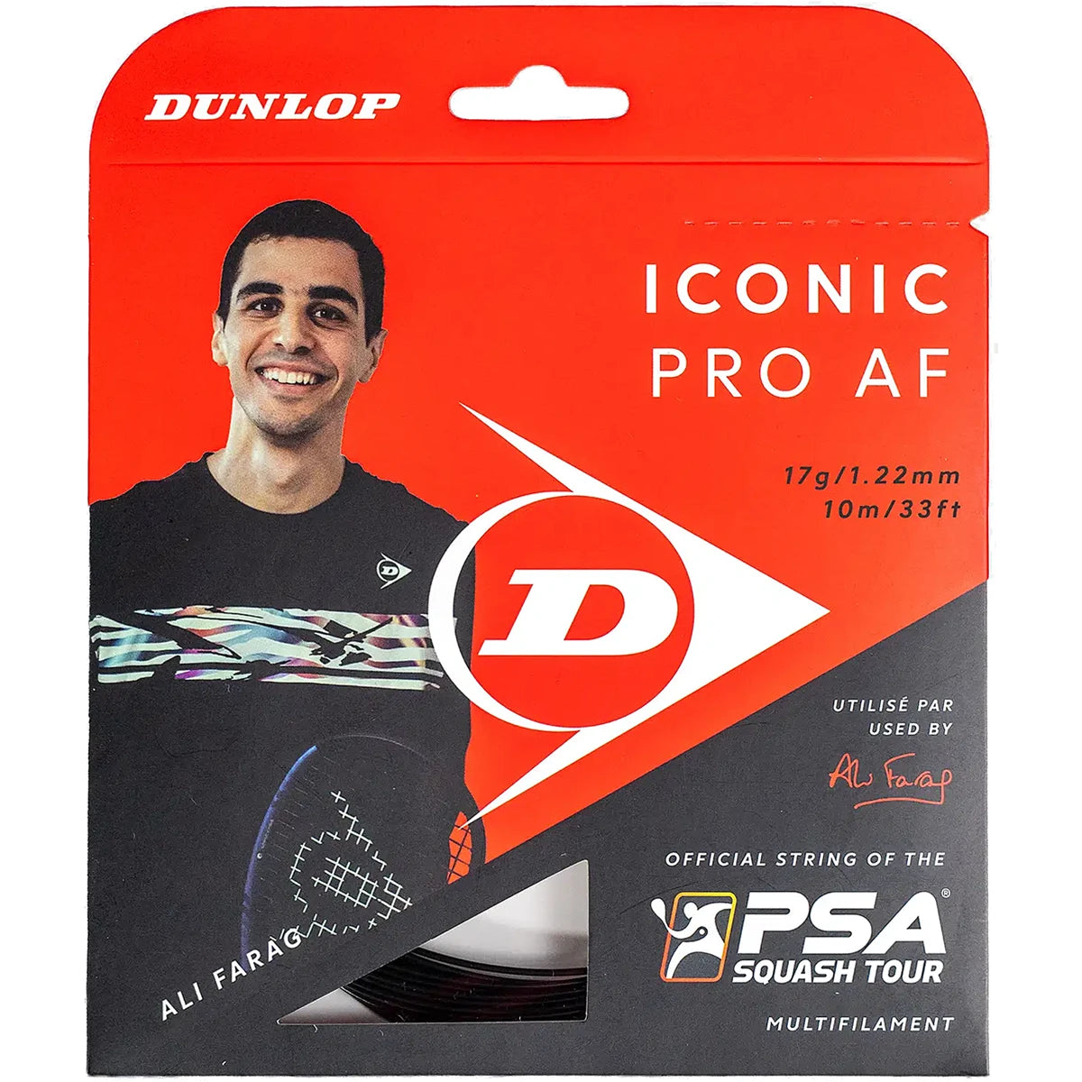 Cordage Squash Dunlop Iconic Pro Af 17G (10 Mètres)