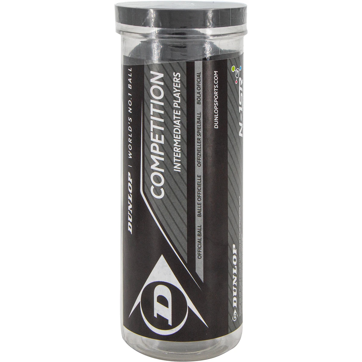 BALLES DE SQUASH DUNLOP COMPETITION (TUBE X3 - SIMPLE POINT JAUNE)