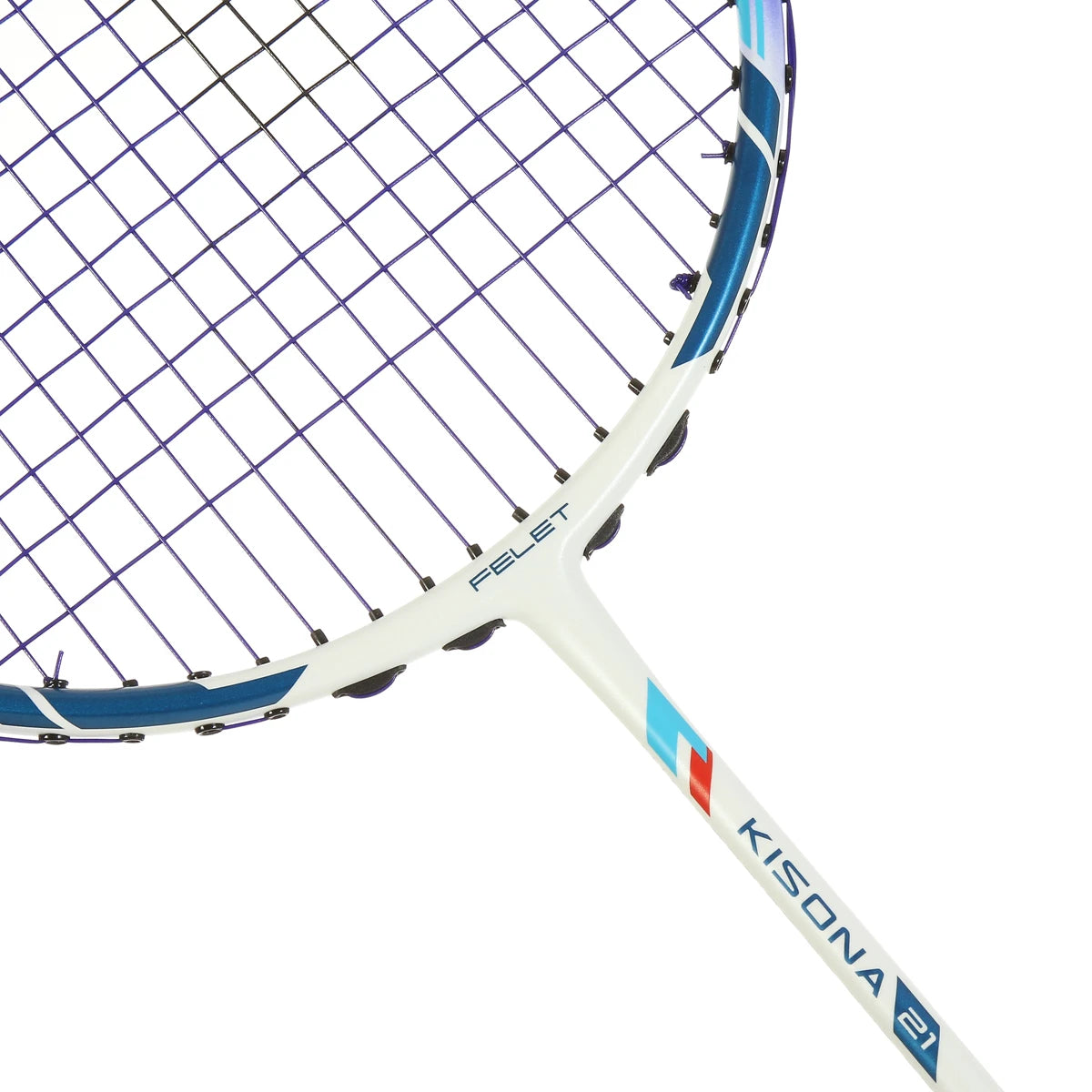 RAQUETTE DE BADMINTON FELET KISONA 21 WHITE/PURPLE (CORDEE)