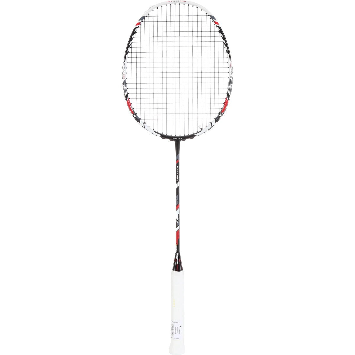 BADMINTONSCHLÄGER FELET KISONA 21 SCHWARZ/WEISS (BESAITET)