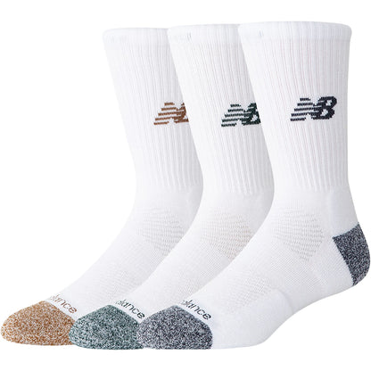 3 PAIRS OF NEW BALANCE ACTIVE CREW SOCKS (MID)