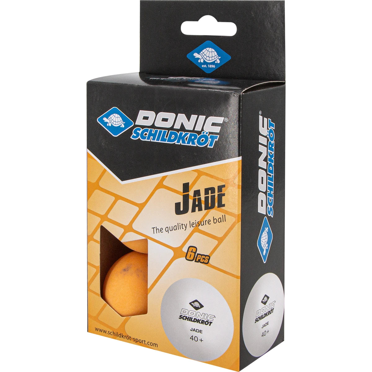 BALLES TT 40 DONIC-SCHILDKROT JADE POLY 40+ SPARE TIME X6