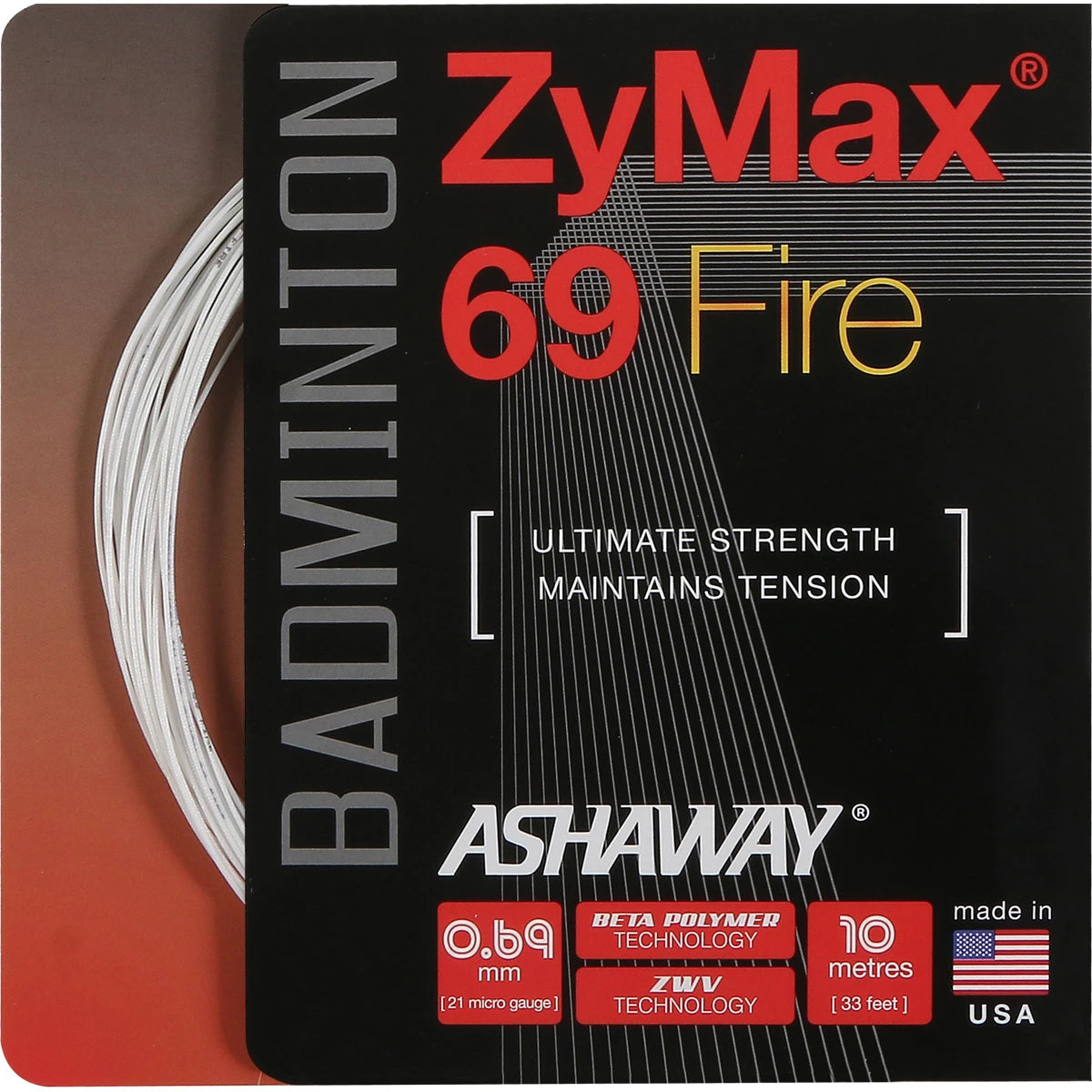 BADMINTONSAITEN ASHAWAY ZYMAX 69 FIRE (10 METER)