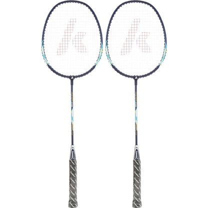 LOT DE 2 RAQUETTES DE BADMINTON KAWASAKI UP-0182 BLUE (CORDEE)