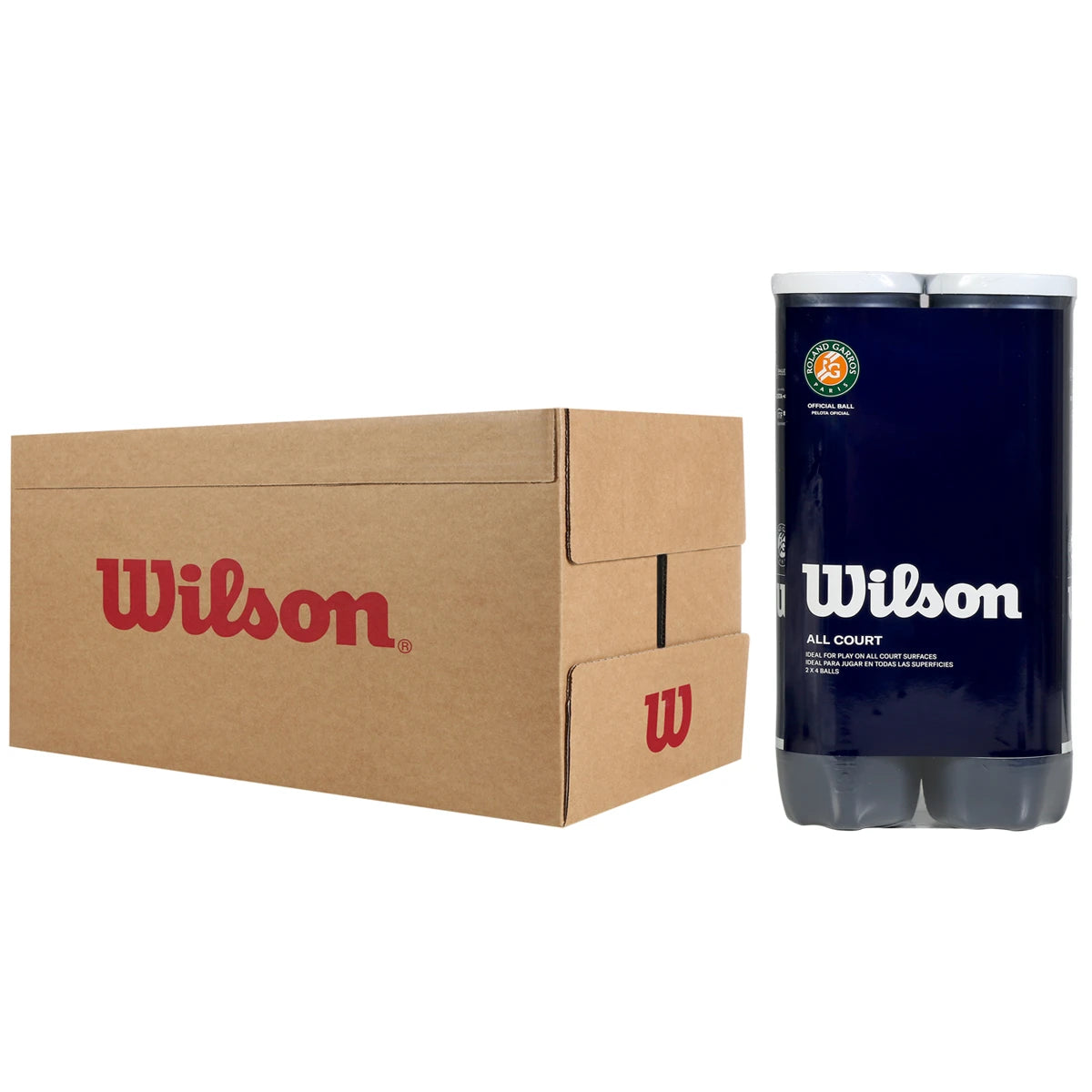 CARTON DE 9 BIPACKS DE 4 BALLES WILSON ROLAND GARROS ALL COURT
