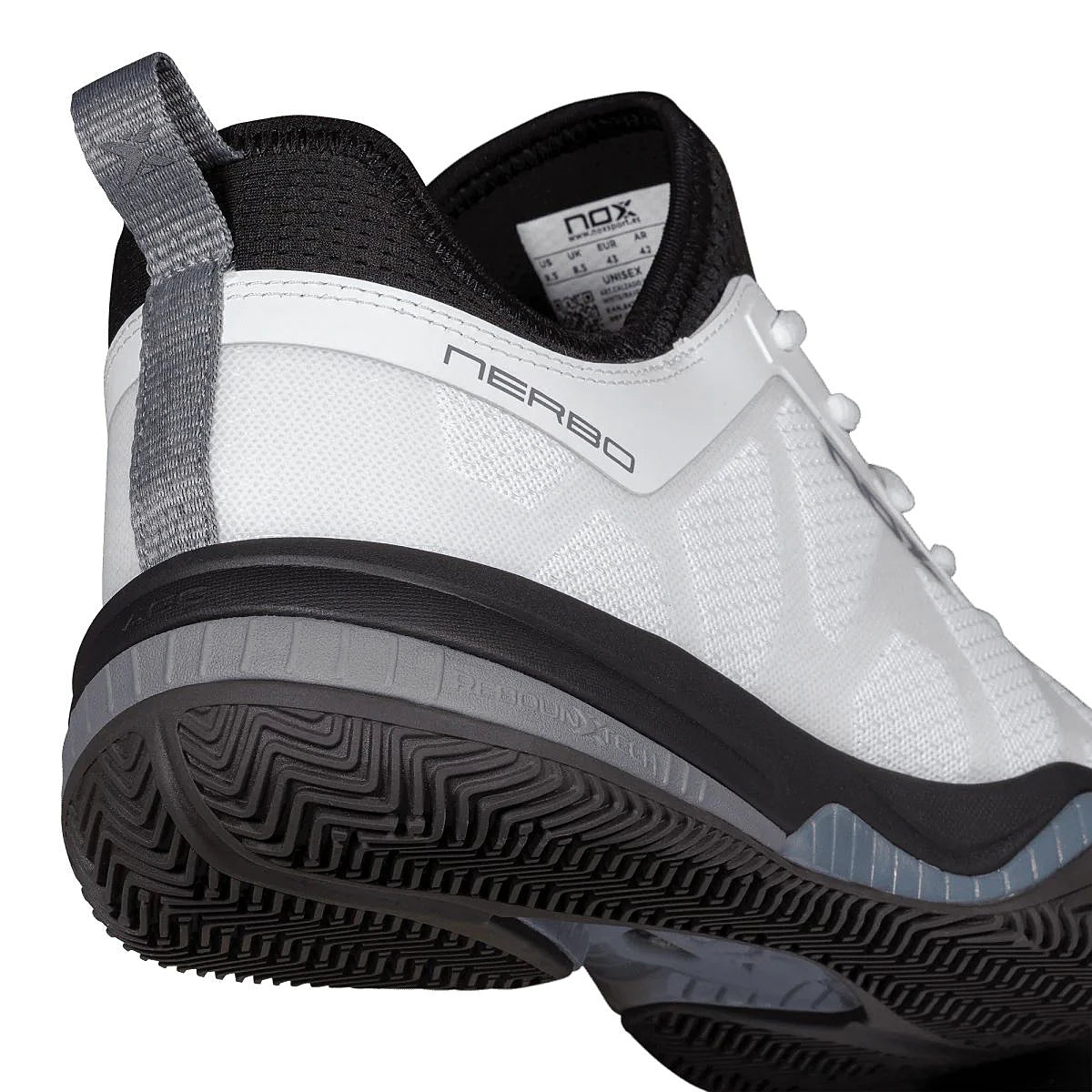 CHAUSSURES NOX PADEL NERBO WHITE/RAVEN